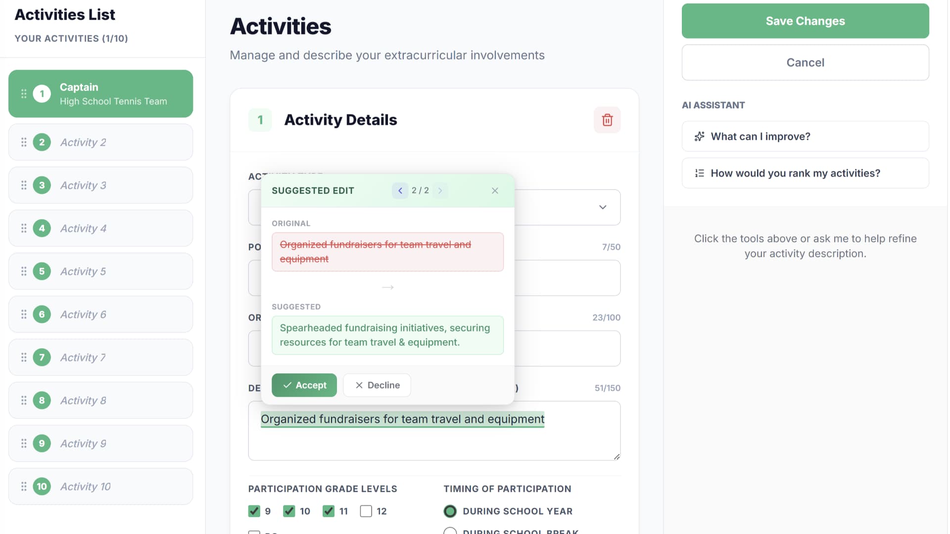 CommonApp Builder